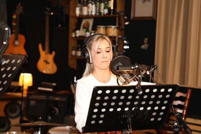 Cast Musical Aladdin neemt Full cd op @ opnamestudio Record Office, picture 4, photographed by dirk janssens - FrontView Magazine