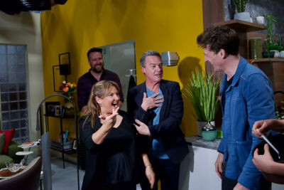 Acteurs van Buren op bezoek bij Thuis @ Studio's in Leuven, foto 7, foto's door Bart Baevegems - FrontView Magazine