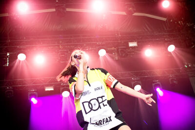 Ana Diaz @ Dour Festival 2019, picture 8, photographed by Magali Decamps - FrontView Magazine