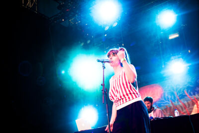 Marina P & Stand High Patrol @ Dour Festival 2019, picture 2, photographed by Magali Decamps - FrontView Magazine