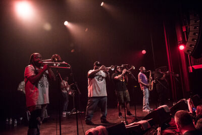 Hot 8 Brass Band @ Ancienne Belgique, picture 2, photographed by Tom Stessens - FrontView Magazine