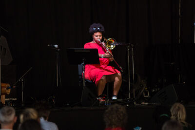 Nabou Claerhout (solo) @ Jazz Middelheim, picture 1, photographed by Marc Verdonck - FrontView Magazine