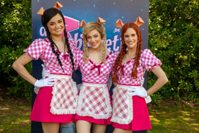 Persvoorstelling familiemusical 'de 3 biggetjes' met K3 @ Openluchtschool Sint-Ludgardis Brasschaat, picture 29, photographed by Peter Minnebo - FrontView Magazine