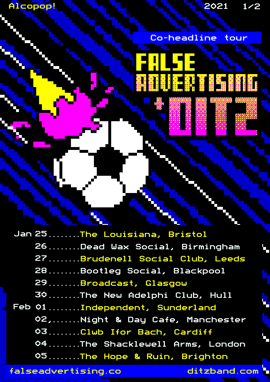 False Advertising + DITZ Announce 2021 UK Co-Headline Tour