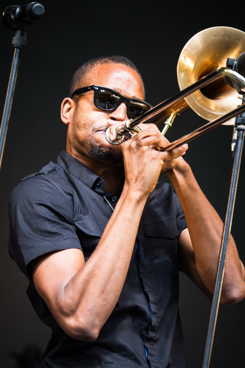 Trombone Shorty @ Les Ardentes, picture 6, photographed by Tom Stessens - FrontView Magazine