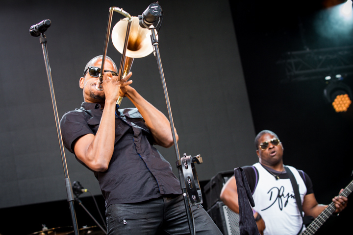 Trombone Shorty @ Les Ardentes, picture 11, photographed by Tom Stessens - FrontView Magazine