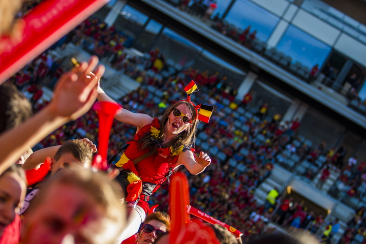 Love the samba - Belgie - Rusland @ Ghelamco arena Gent, picture 41, photographed by sven dullaert,   - FrontView Magazine