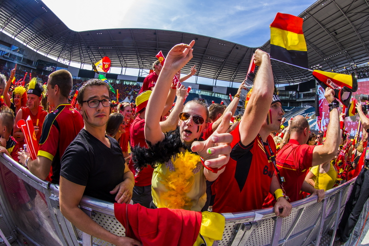 Love the samba - Belgie - Rusland @ Ghelamco arena Gent, picture 54, photographed by sven dullaert,   - FrontView Magazine