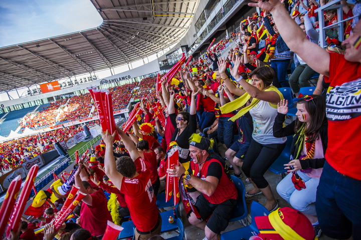 Love the samba - Belgie - Rusland @ Ghelamco arena Gent, picture 58, photographed by sven dullaert,   - FrontView Magazine