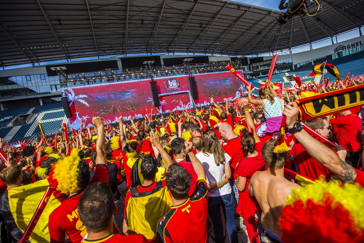 Love the samba - Belgie - Rusland @ Ghelamco arena Gent, picture 61, photographed by sven dullaert,   - FrontView Magazine