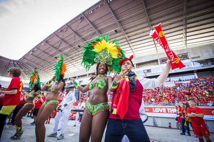 Love the samba - Belgie - Rusland @ Ghelamco arena Gent, picture 63, photographed by sven dullaert,   - FrontView Magazine