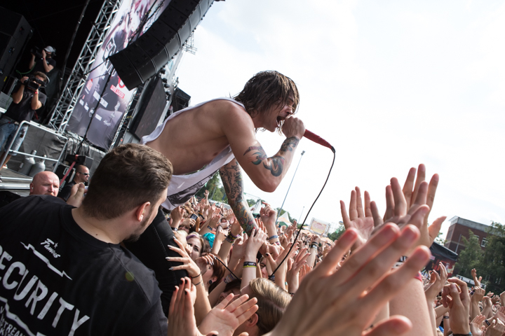 Blessthefall @ Vainstream Rockfest 2014, picture 19, photographed by Dorien Goetschalckx - FrontView Magazine