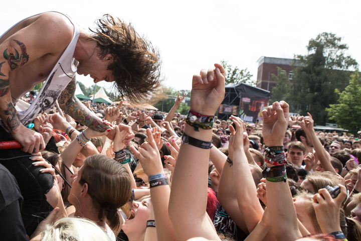Blessthefall @ Vainstream Rockfest 2014, picture 20, photographed by Dorien Goetschalckx - FrontView Magazine