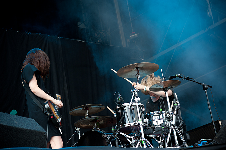 Blood Red Shoes @ Dour Festival 2014, picture 14, photographed by Magali Decamps - FrontView Magazine