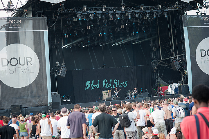 Blood Red Shoes @ Dour Festival 2014, picture 17, photographed by Magali Decamps - FrontView Magazine