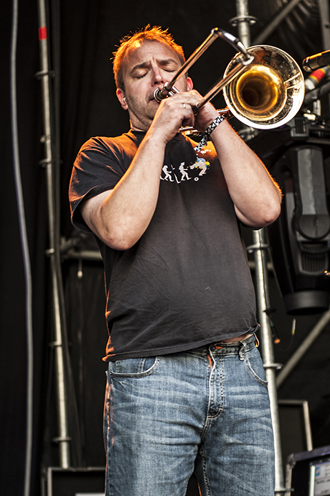 Youngblood Brass Band @ M-idzomer Leuven dag 4, picture 7, photographed by Bart Scholliers - FrontView Magazine