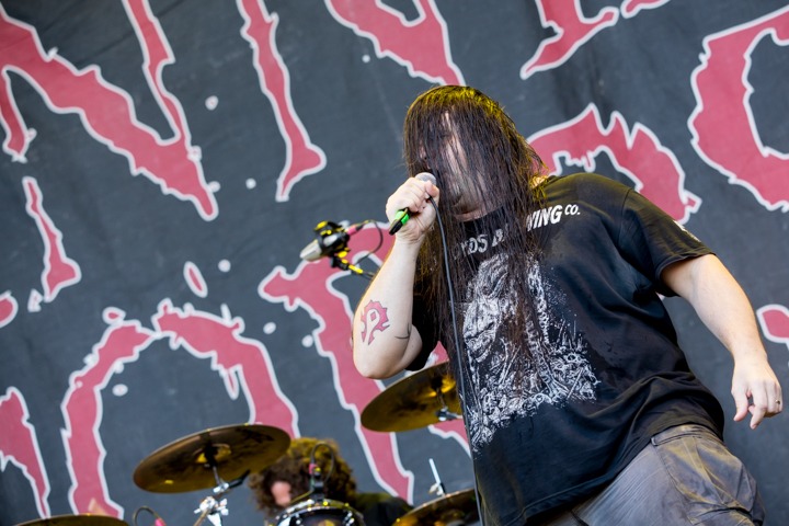 Cannibal Corpse @ Into The Grave 2015, foto 1, foto's door Dorien Goetschalckx - FrontView Magazine