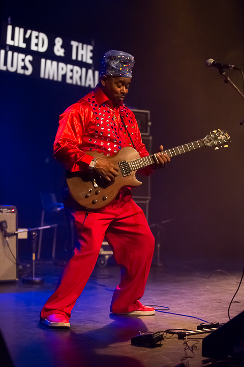 Lil’ Ed and the Blues Imperials @ Blues in Schoten, picture 11, photographed by Marc Verdonck - FrontView Magazine