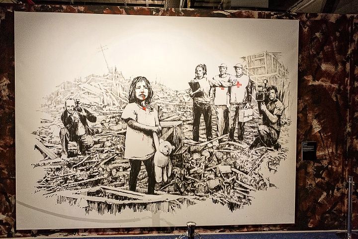 Banksy Expo @ Stadsfeestzaal Antwerpen, picture 19, photographed by Edwin Houdevelt - FrontView Magazine