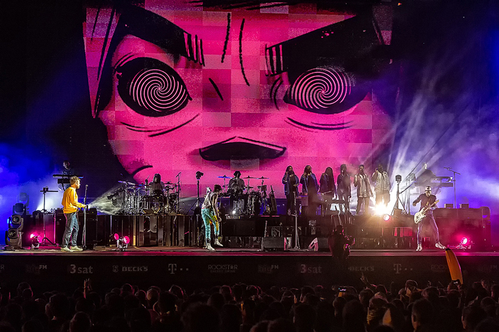 Gorillaz @ Rock Am Ring 2018, picture 9, photographed by Edwin Houdevelt - FrontView Magazine
