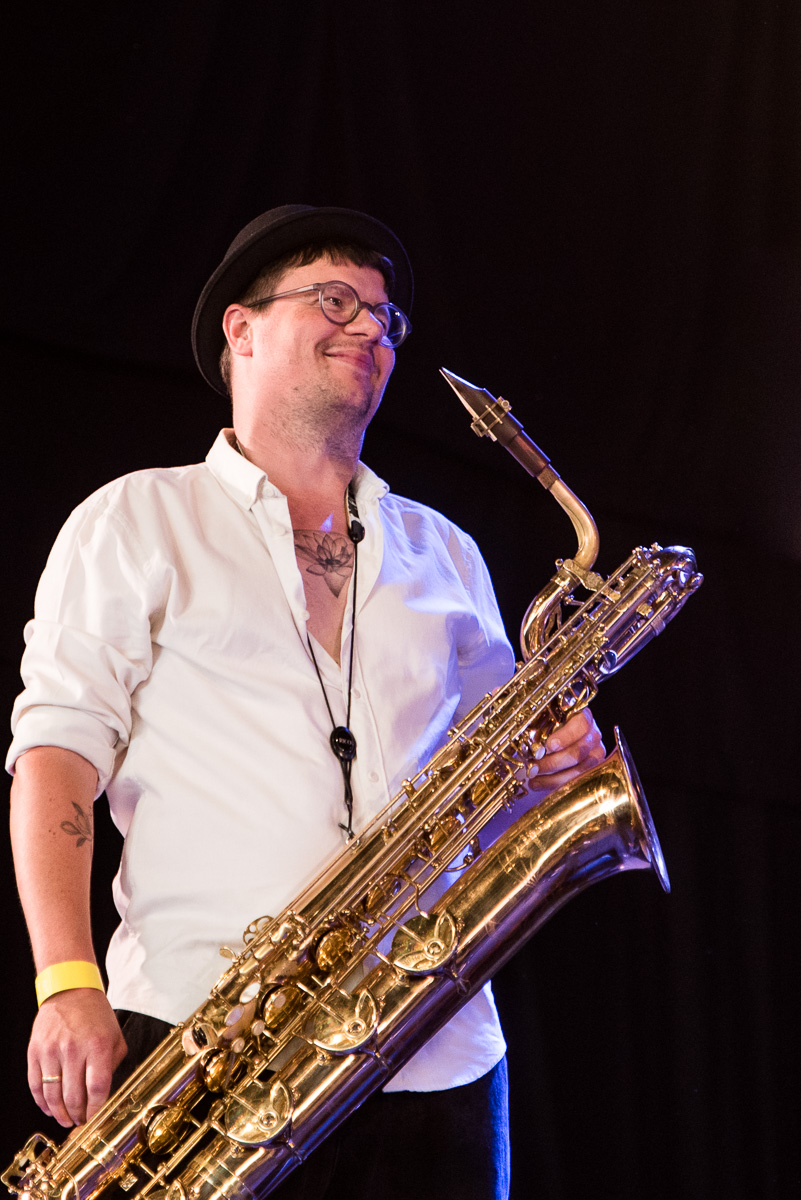 Bert Joris ft. Sam Joris Octet @ Jazz Middelheim, picture 2, photographed by Ann Carpentier - FrontView Magazine