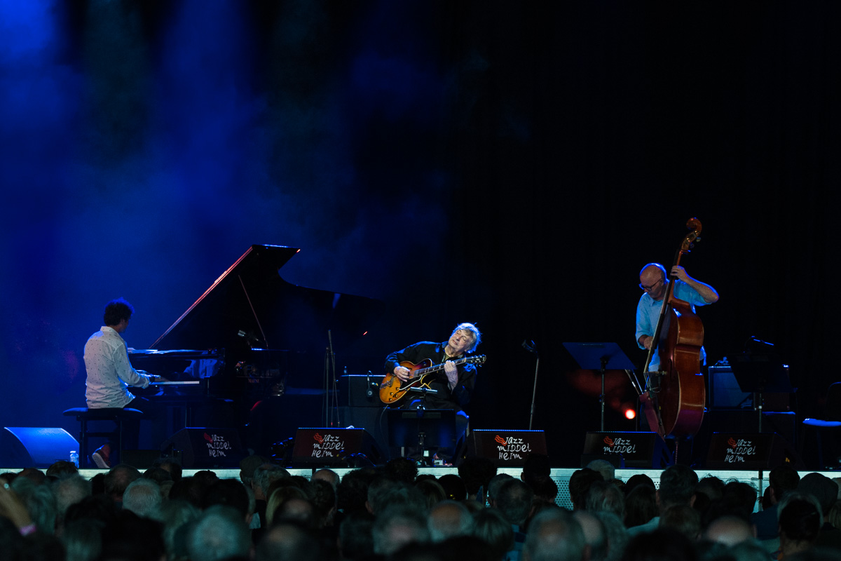 Philip Catherine Piano trio & special guest Alexandre Cavaliere @ Jazz Middelheim, picture 7, photographed by Ann Carpentier - FrontView Magazine