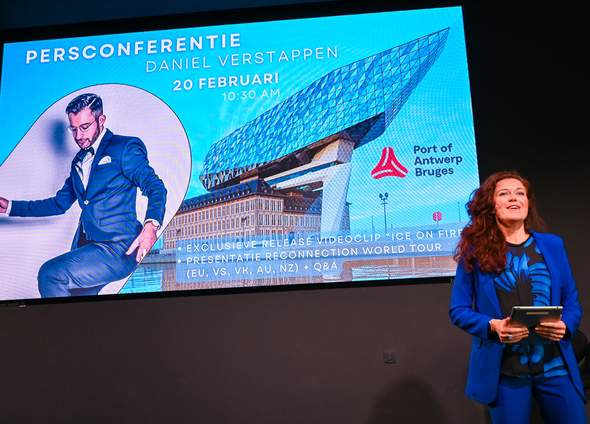 Persvoorstelling Daniel Verstappen World Tour & videoclip 'Ice on Fire' @ Havenhuis Antwerpen, picture 1, photographed by Peter Minnebo - FrontView Magazine