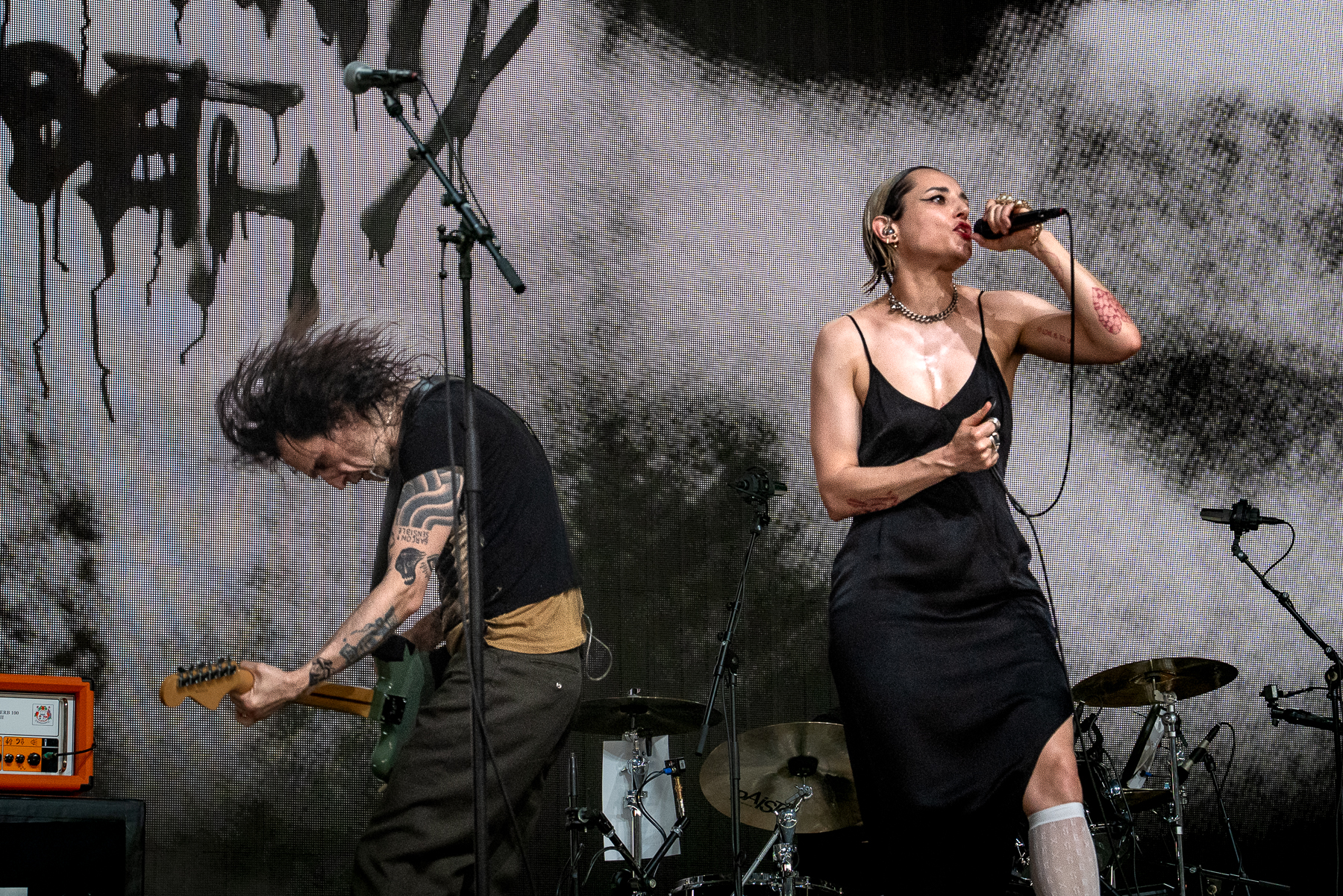 Jehnny BethJen @ Pinkpop, foto 1, foto's door Anoek Houben - FrontView Magazine
